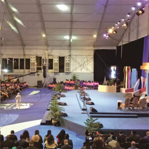 Industrial air conditioning cooling units in large-scale tent press conferences