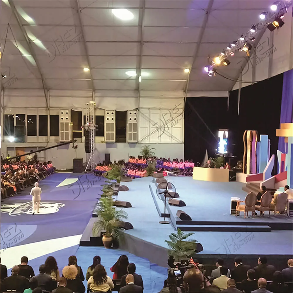 Industrial air conditioning cooling units in large-scale tent press conferences