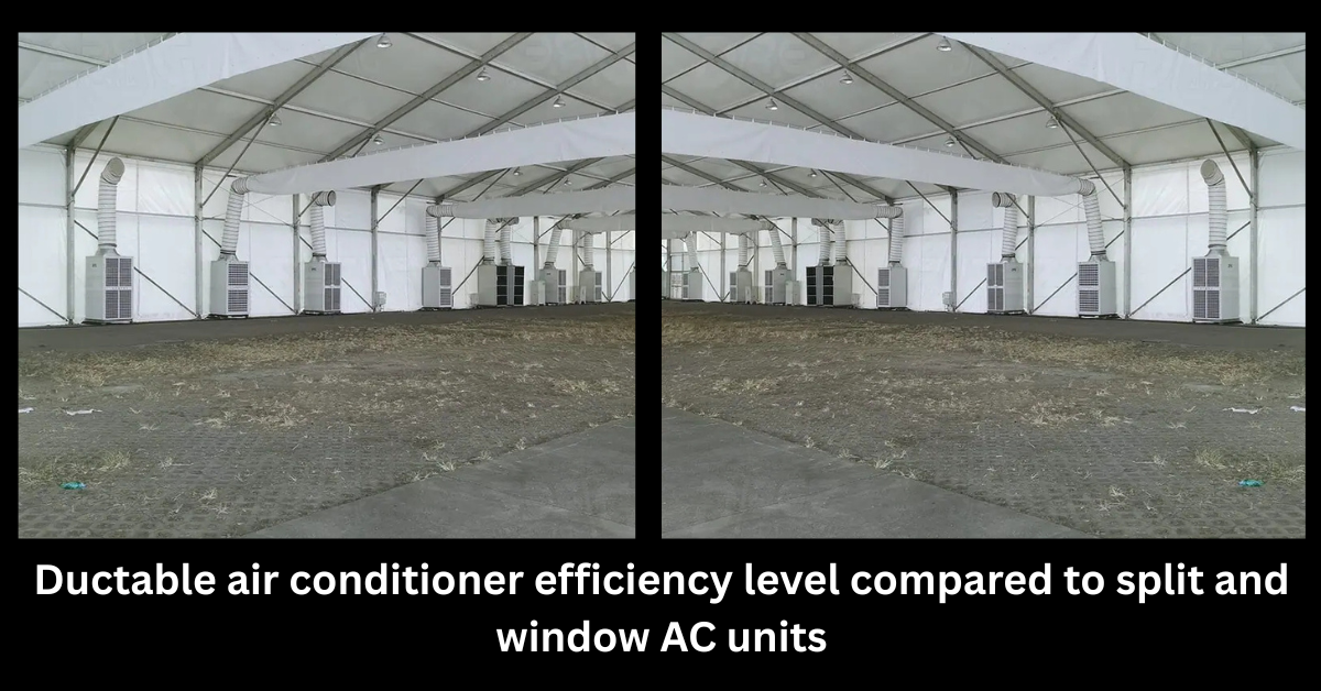 Ductable air conditioner efficiency level compared to split and window AC units