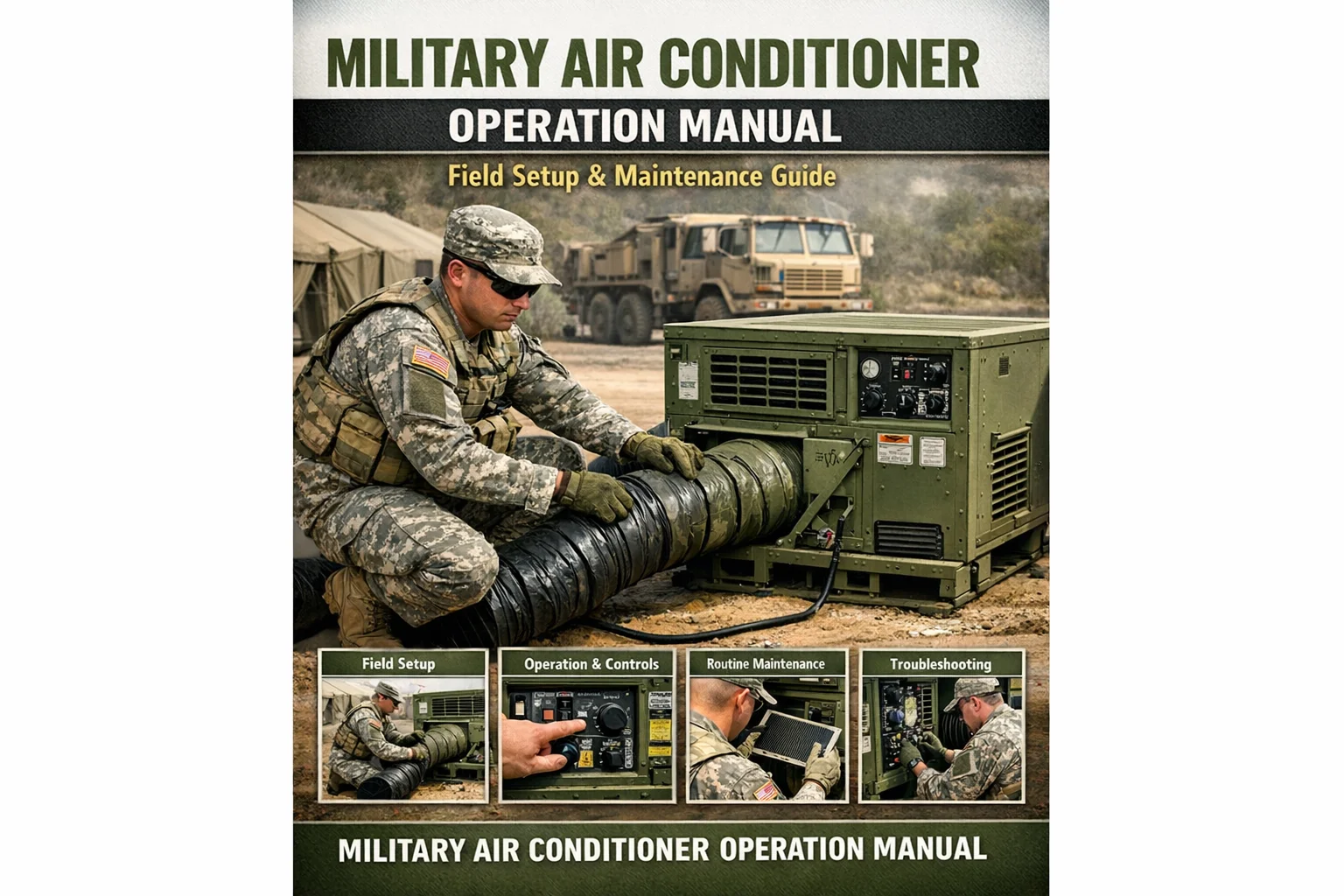 Military Air Conditioner Operation Manual: Field Setup & Maintenance Guide