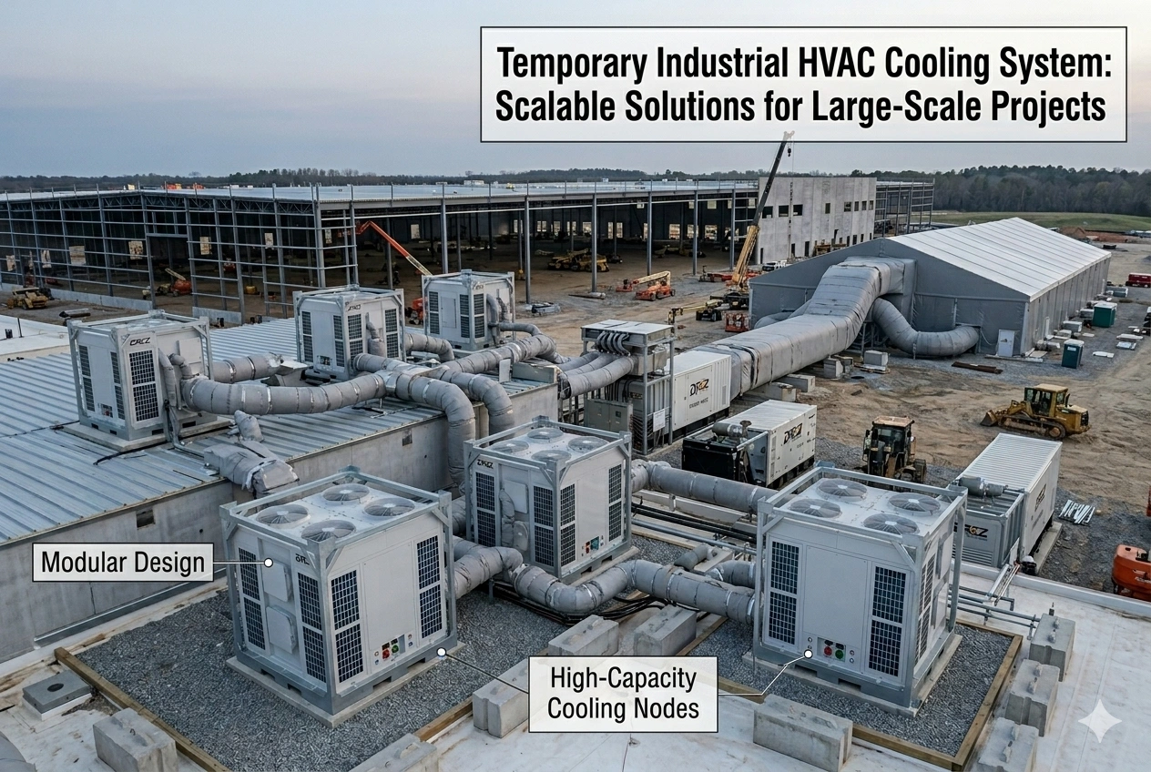 Temporary Industrial HVAC Cooling System for Large-Scale Projects