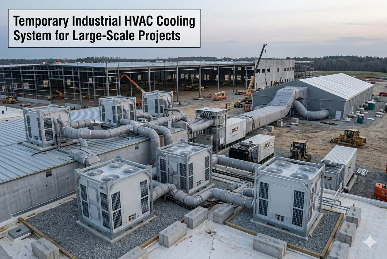 Temporary Industrial HVAC Cooling System for Large-Scale Projects