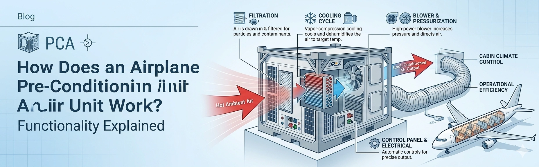 How Does an Airplane Pre-Conditioning Air Unit Work? Full Functionality Explained