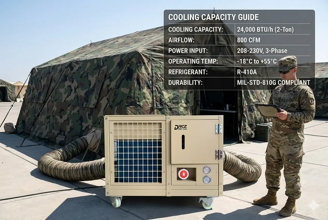 Military Air Conditioner Specifications and Cooling Capacity Guide for Field Operations