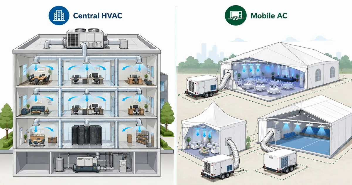 Mobile Air Conditioning vs Central HVAC System: Which Is Better for Temporary Event Cooling?