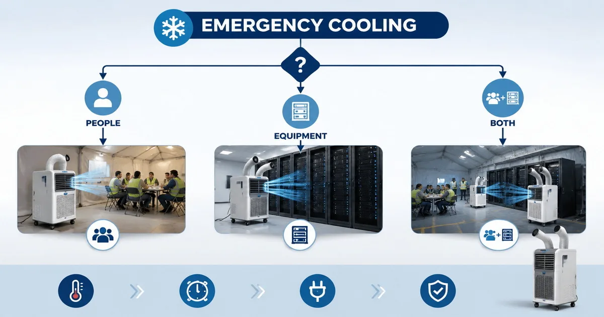 Aire acondicionado móvil vs enfriador industrial puntual: ¿cuál funciona mejor en refrigeración de emergencia?