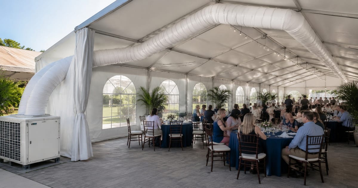 Fresh Air Conditioning in Temporary Tents vs Standard Portable Cooling Units