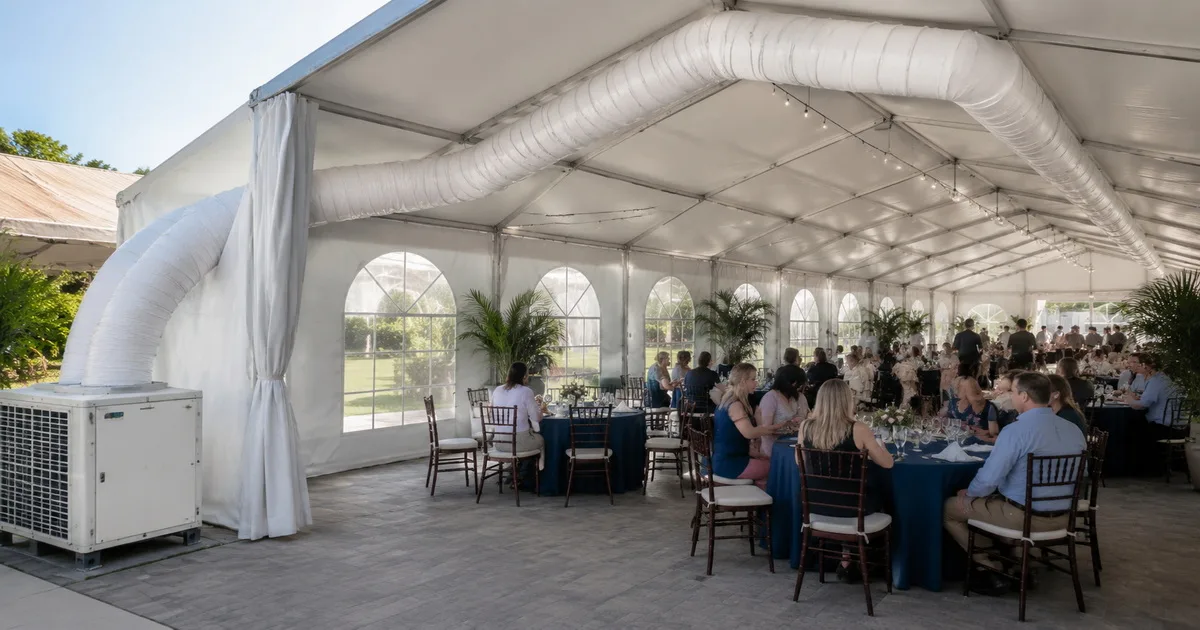 Fresh Air Conditioning in Temporary Tents vs Standard Portable Cooling Units
