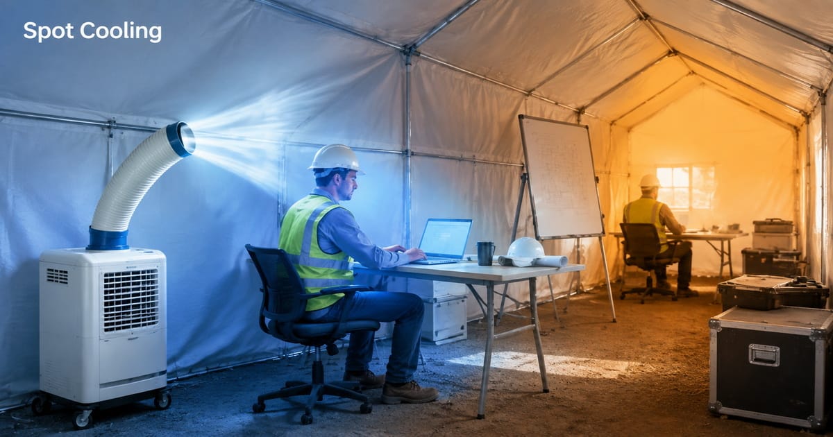 Fresh Air Conditioning in Temporary Tents vs Standard Portable Cooling Units