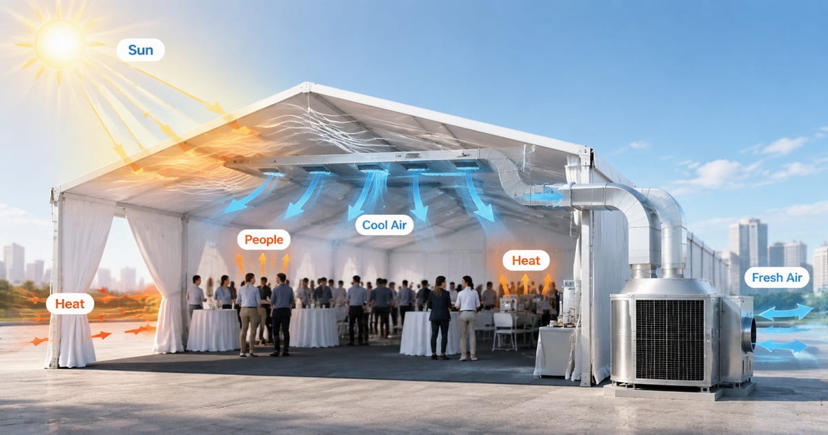 Fresh Air Conditioning in Temporary Tents vs Standard Portable Cooling Units