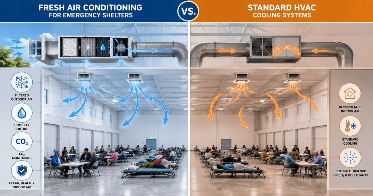 Aire acondicionado para refugios de emergencia vs. sistemas de refrigeración HVAC estándar