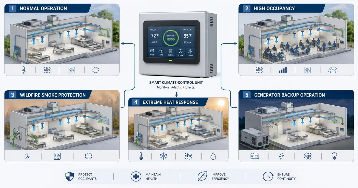 Fresh Air Conditioning for Emergency Shelters vs. Standard HVAC Cooling Systems